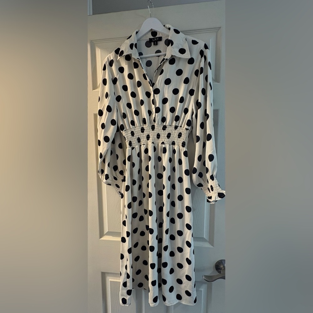 Polka Dot Long Sleeve Dress size Small